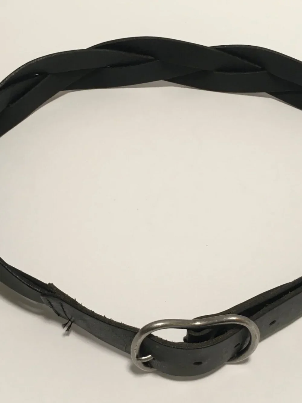 Vintage Gap Jeans 1969 Genuine Leather Belt Black USA Made Brass Buckle Size M